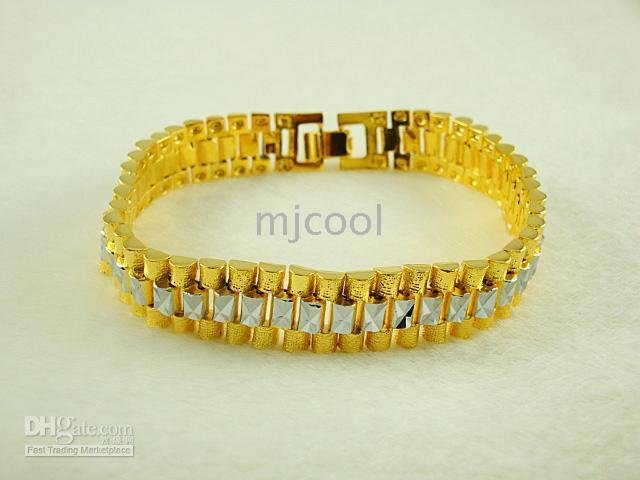     & S   01  Bracelets5pcs /  24K/gold men&s bracelets men&s jewelry gift 01 Gold Bracelets5pcs/lot 24K
